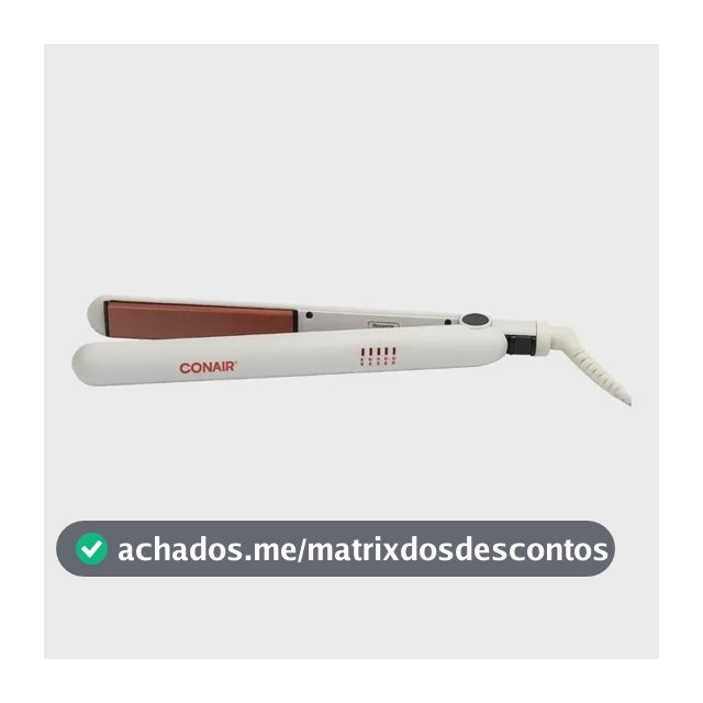 Prancha De Cabelo Conair Double Ceramic Óleo De Coco Bivolt Branco