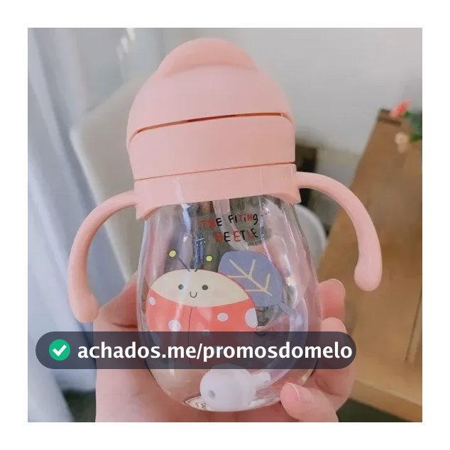 Copo De Treinamento Para Bebês Com Canudo E Alça Sippy Cup 3 Rosa