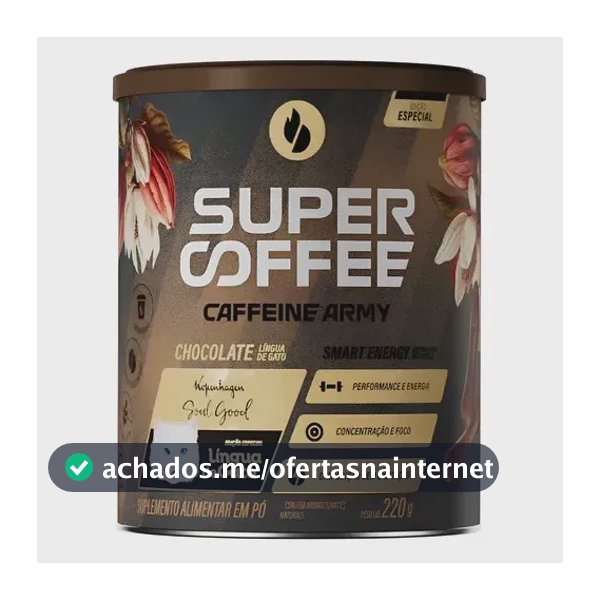 Super Coffee 3.0 Caffeine Army Coq10 Picolinato De Cromo Super Coffee Lingua De Gato 220g