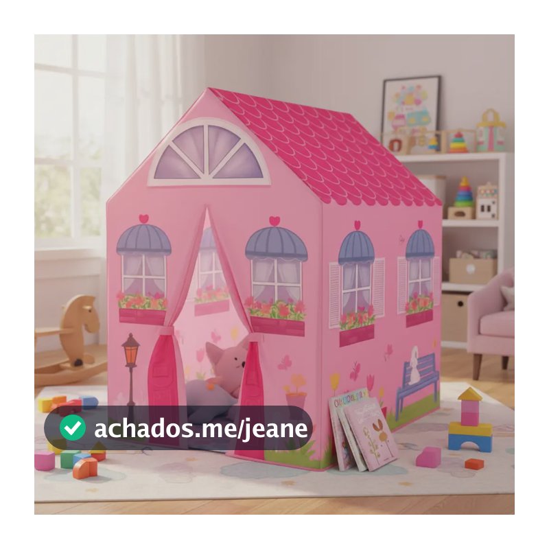 Barraca Infantil Minha Casinha Tenda Toca Cabana Menina Rosa