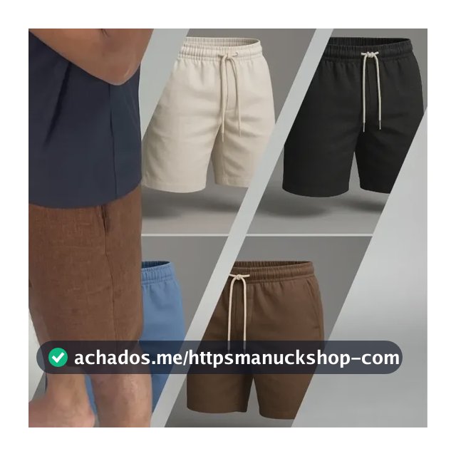 Shorts Linho Masculino Premium Bermuda Mauricinho Praia