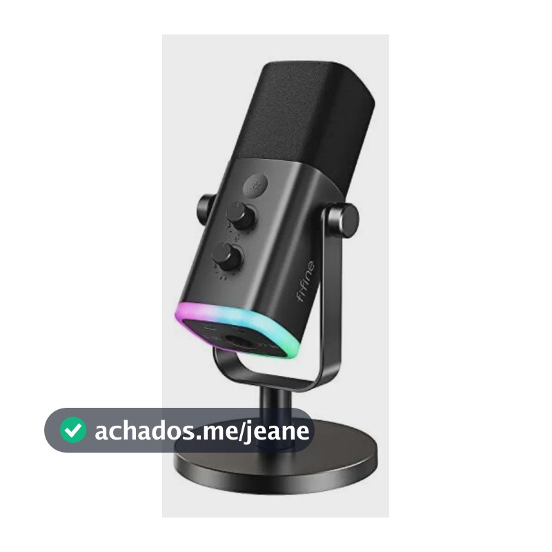 Microfone Fifine AM8 Dinâmico para Podcast, Streaming e Jogos com USB/XLR