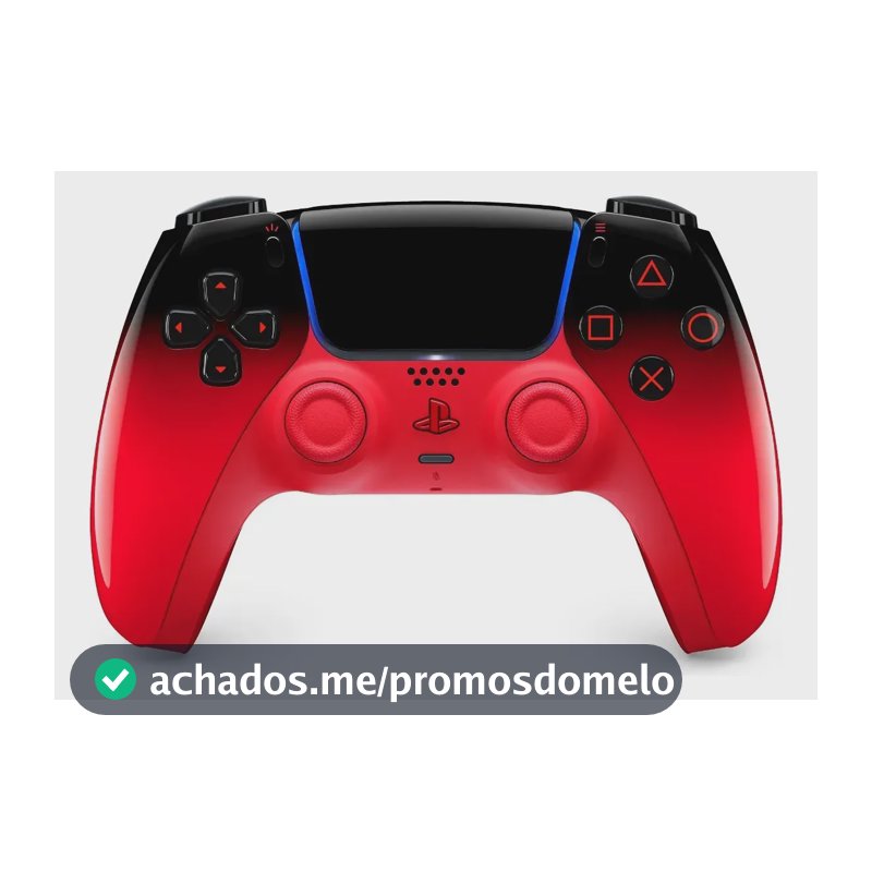 Controle Sem Fio Sony DualSense Hyperpop para PS5, Vermelho Techno Red