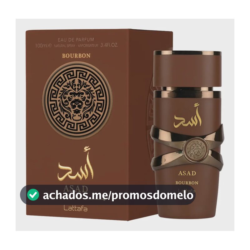 Perfume Árabe Masculino Asad Bourbon Lattafa Eau De Parfum 100ml