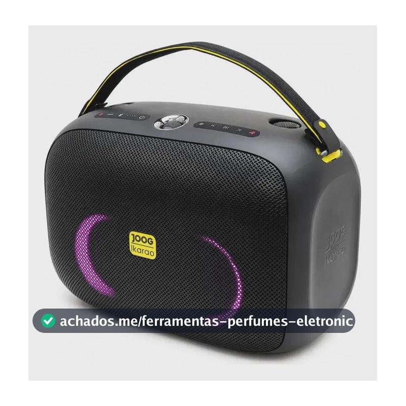 Caixa de Som Joog Bold XS-1000 300w 2 Microfones Até 9 Horas