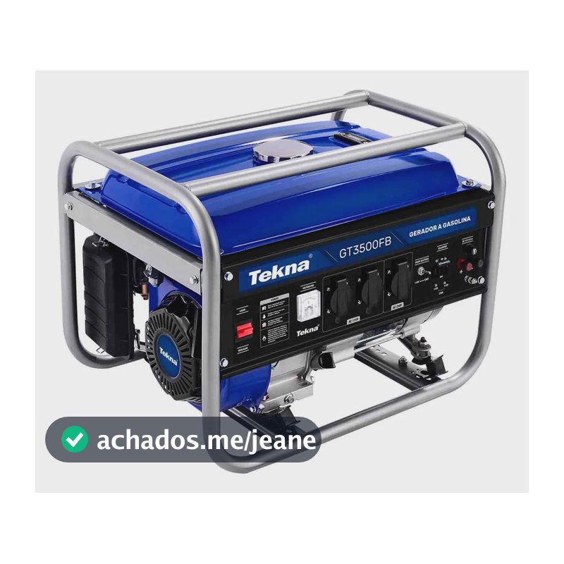 Gerador portátil Tekna GT3500FB 3.1 kW monofásico com tecnologia AVR 115V/230V