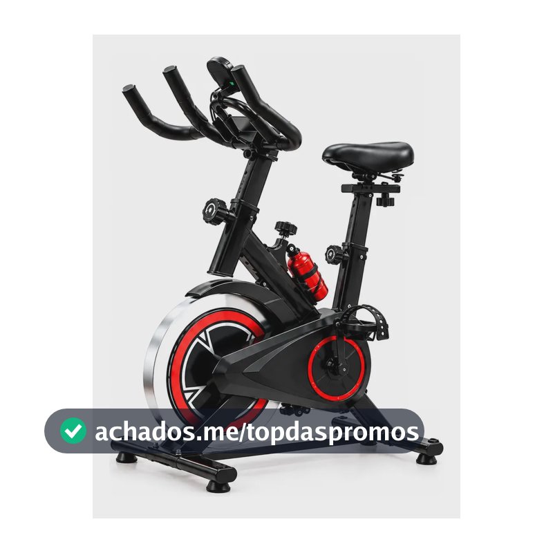 Bicicleta Ergométrica Spinning Liftness Preto 100kg Aço Carbono + Garrafa