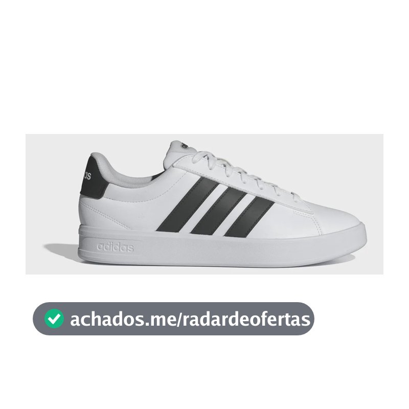 Tênis Masculino Grand Court 3.0 adidas Ftwwht/cblack/ftwwht Liso 40 Br