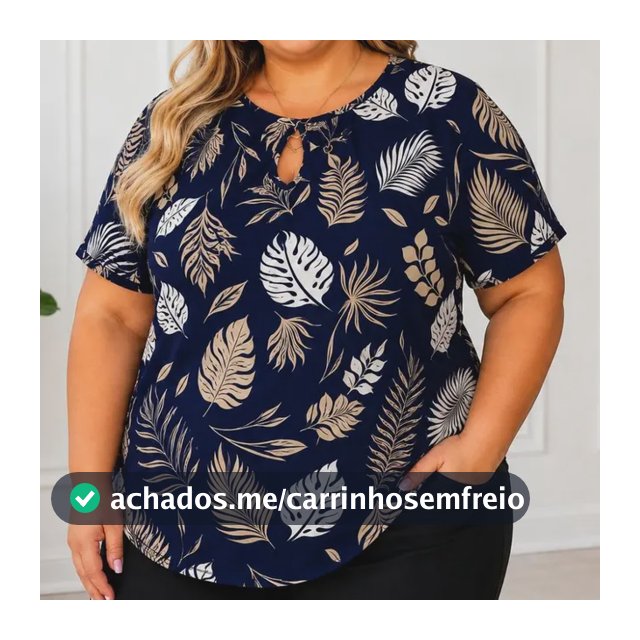 Blusa Blusinha Camiseta Plus Size Feminina Elegante Soltinha