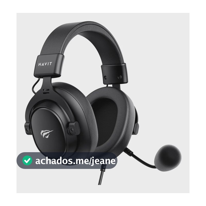 Headset Gamer Havit H2015se Drivers 53mm Microfone Removivel Preto
