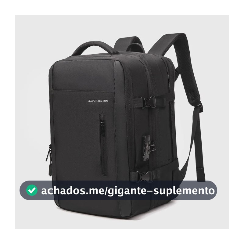 Mochila Para Notebook Impermeável com Porta USB e Senha Para Homem
