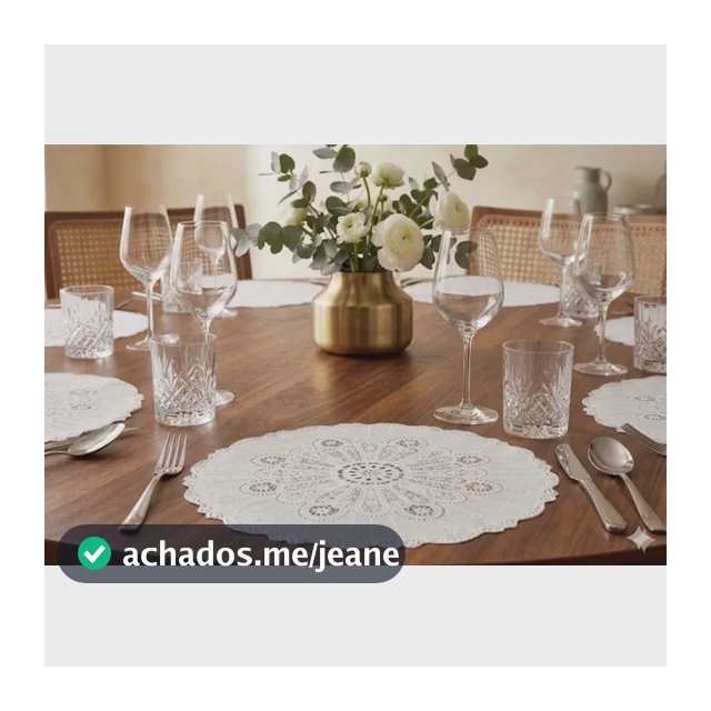 Jogo Americano Redondo Kit 8 Peças Plástico Flexível Oferta