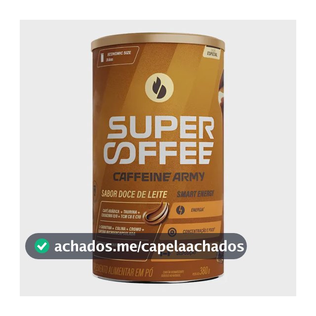 Cappuccino Gourmet Supercoffee Doce Leite 380g Caffeine Army Sem Sabor Sem Sabor
