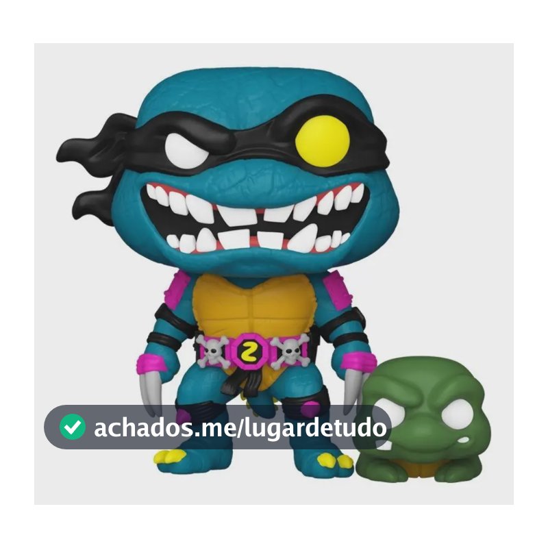 Boneco Funko Pop! Tartarugas Ninja: Slash e Pré-Mutado