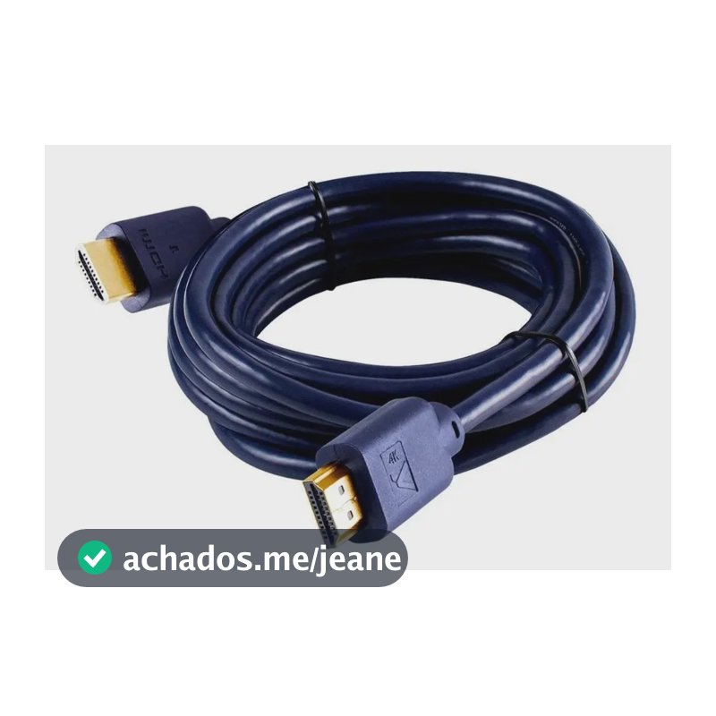 Cabo Hdmi 2.0 4k Blindado 5m Ponta Gold 60hz Aquário
