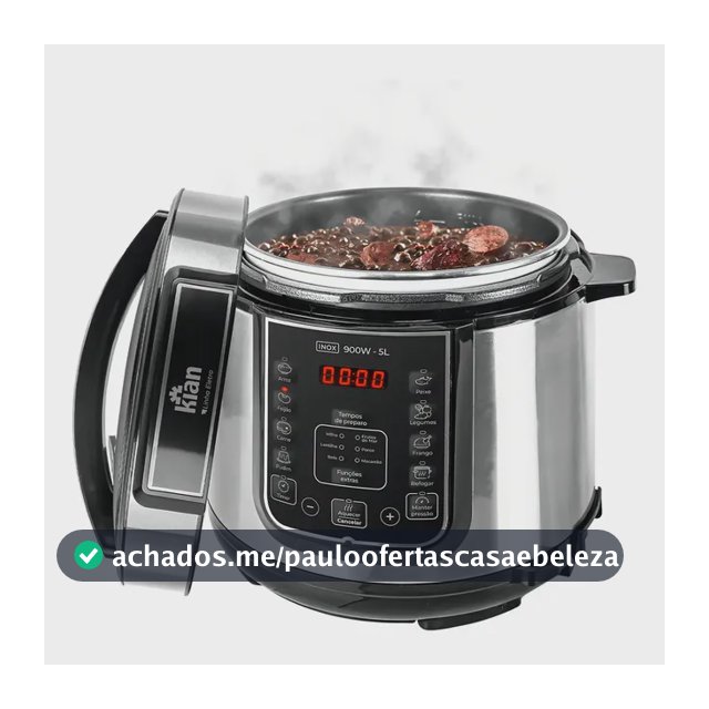 Panela De Pressão Elétrica 5 Litros Kian Inox