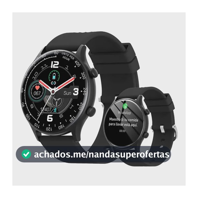 Relógio Inteligente Masculina Esporte Smartwatch Negócio W38 Preto Milanês