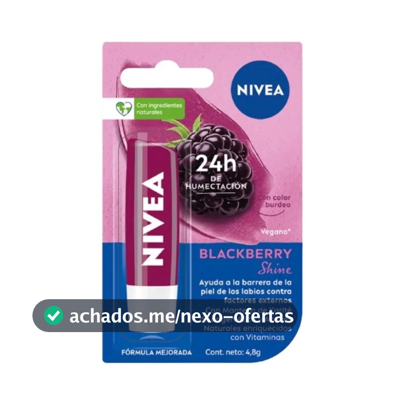 Bálsamo labial NIVEA BlackBerry Shine 4.8g