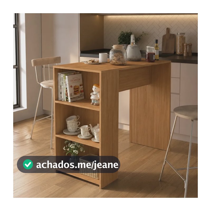 Ilha De Cozinha Gourmet Bancada Balcão Multiuso Freijó - TrioCasa