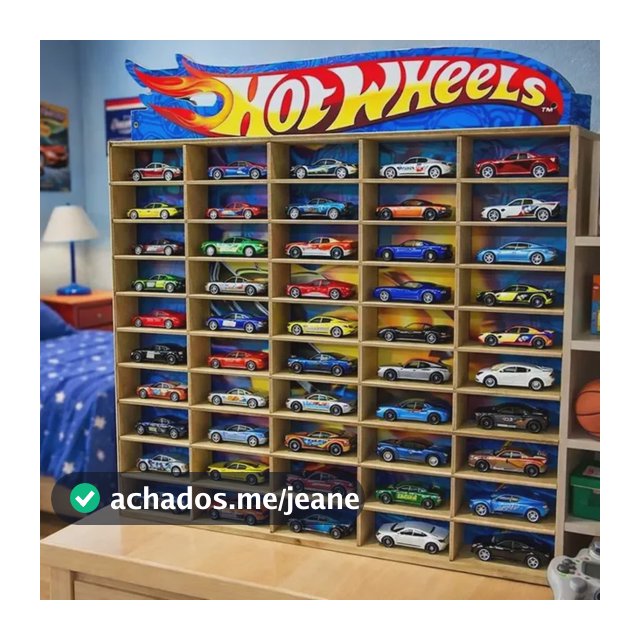 Estante Porta Hot Wheells Para 50 Carrinhos Mdf Adesivado