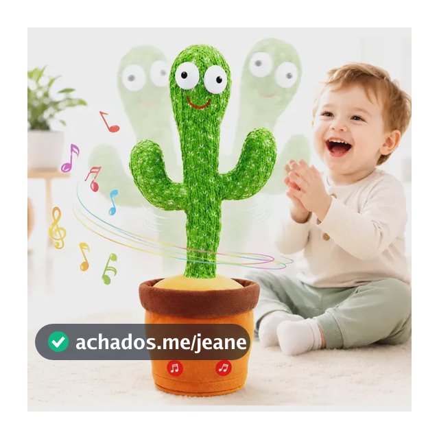 Brinquedo Musical Cacto Dançante Repetidor De Voz Para Bebê