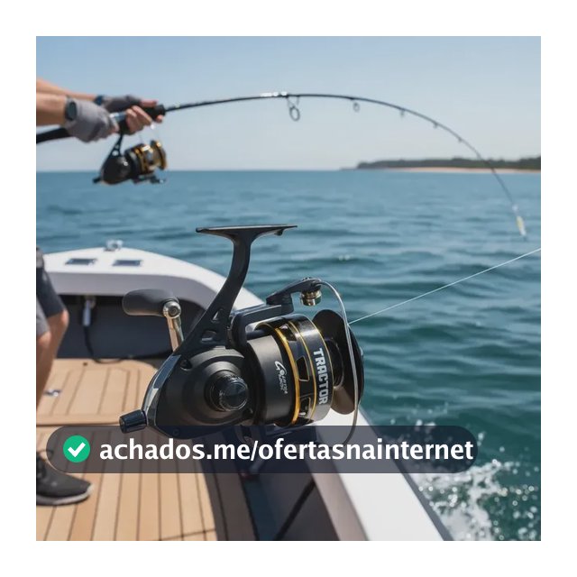Super Molinete Pesca Pesada Marine Tractor 14000 Drag 25kg Black Direito/esquerdo