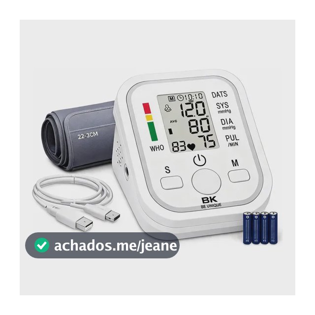 Aparelho Medidor De Pressão Arteria Digital Automático Braço Branco