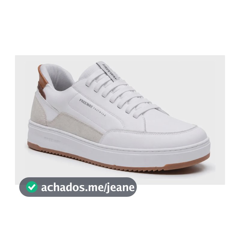 Tênis Sapatênis  Freeway Automat01 Sneaker Calce Fácil Couro Branco 40 Br
