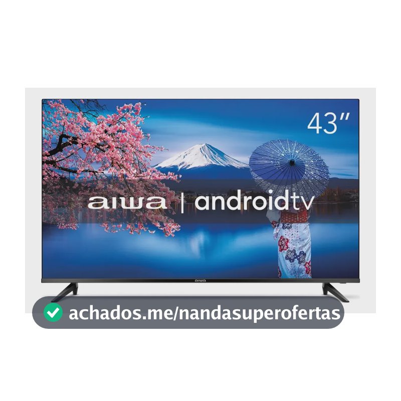 Smart Tv 43'' Android Dolby Aws-tv-43-bl-02-a Aiwa Bivolt