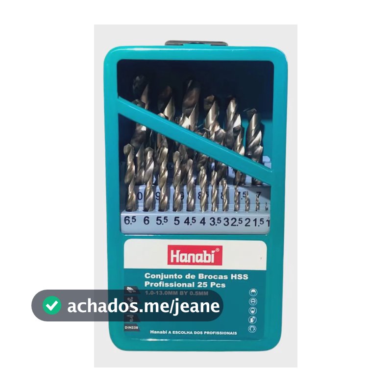 Kit Brocas 25 Peças Para Concreto Alvenaria Madeira Videa Azul