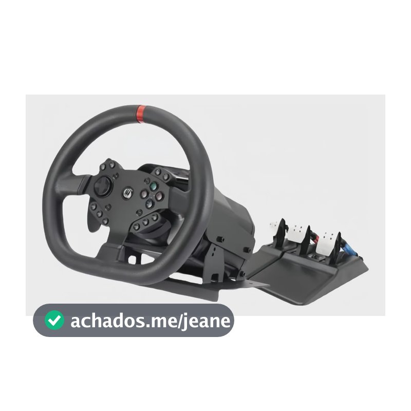 Volante Gamer V995 Controle Driving Direção Force Feedback Preto
