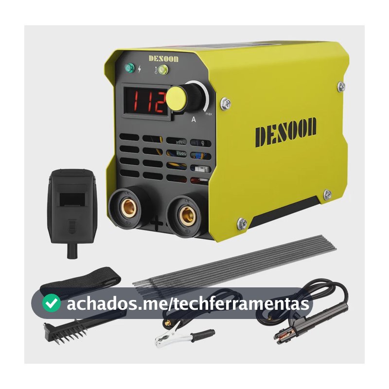 Máquina De Solda Inversora 120a Real Profissional Mma Portátil Soldadora Igbt Com Eletrodo E Máscara De Solda Desoon