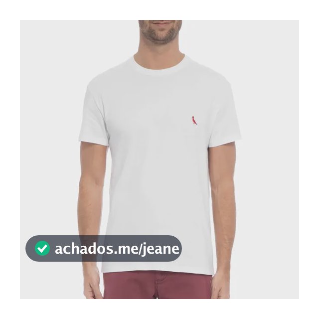 Camiseta Reserva Bordado Brasa Gola Careca - 100% Algodão Branco Brasa P Bordado
