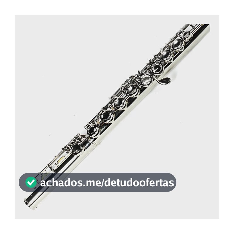 Flauta Transversal 16 Chaves Fechadas Jahnke C (dó) Com Case Cor NIQUELADA