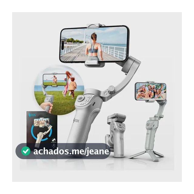 Gimbal Estabilizador De Vídeo 3 Eixos Com Tripé I.a Integrada Rastreamento Facial Pau De Selfie Adaptável Anti-tremor Câmera 360 Compatível Com iPhone Andoid Ios Modo Inception Cinza