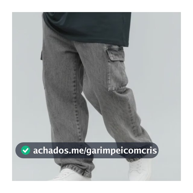 Calça Jeans Cargo Masculina Streetwear Preta Mescla 34 Ao 44