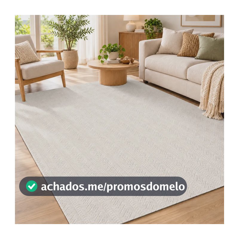 Tapete Sala Mandacaru Algodão Conforto e beleza Prático Pode ser lavado na máquina 1,50 x 2,00 + Brinde Tendência