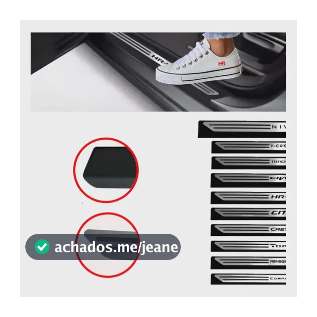 Soleira Proteção Porta Aço Inox + Adesivo Poroso Modelo Luxo