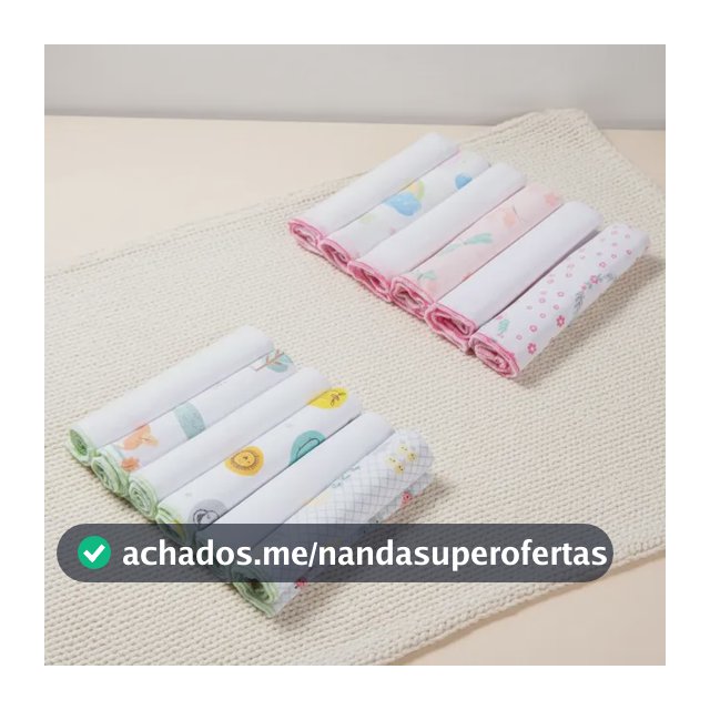 Kit 12 Paninhos De Boca Bebê Babete De Algodão Fralda Macio Rosa E Verde Neutro