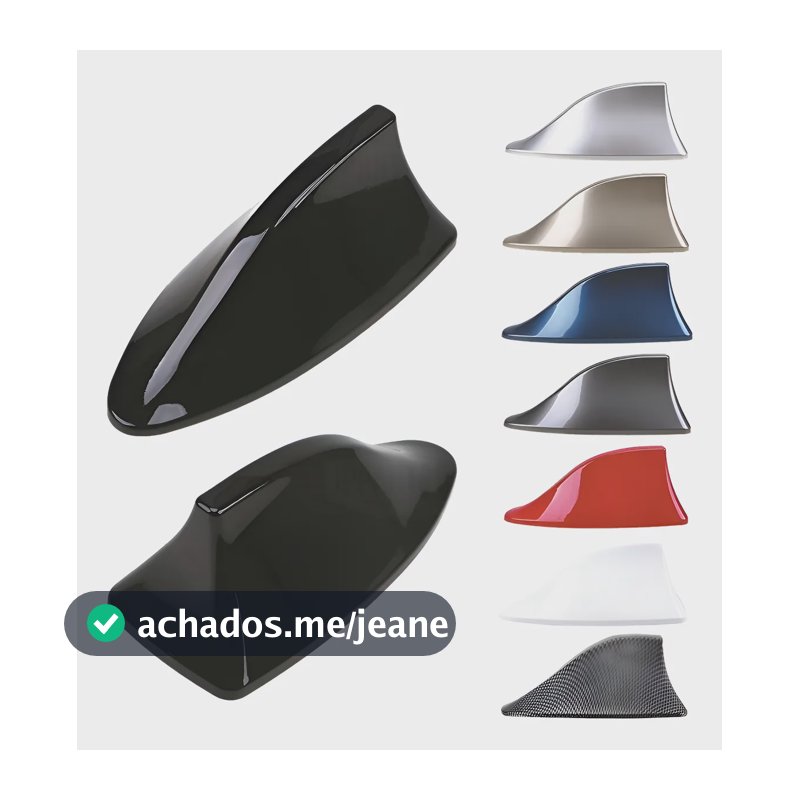 Antena Carro Veículo Shark Tubarão Barbatana Funcional Am Fm Vw Gol G2 G3 G4 G5 G6 G7 G8 G9 Fox Up Honda Hrv Civic Fit... Preto