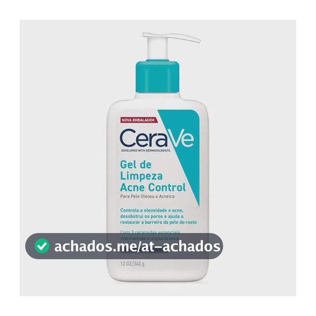 Gel De Limpeza Acne Control Para Pele Oleosa 340g Cerave Oleosa Dia/noite