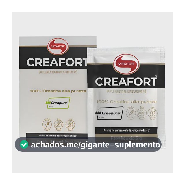 Creafort Creatina Creapure Vitafor 30 Sachês Neutro