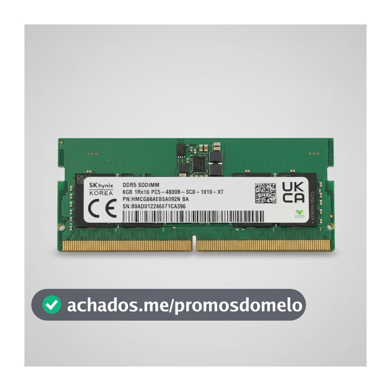 Memoria Skhynix Ddr5 8gb Notebook 4800 Mhz 1rx16