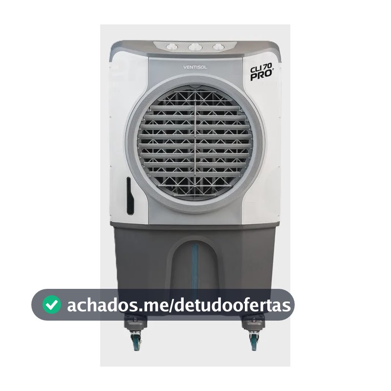 Climatizador Evaporativo Portátil Industrial 70l Cor Cinza