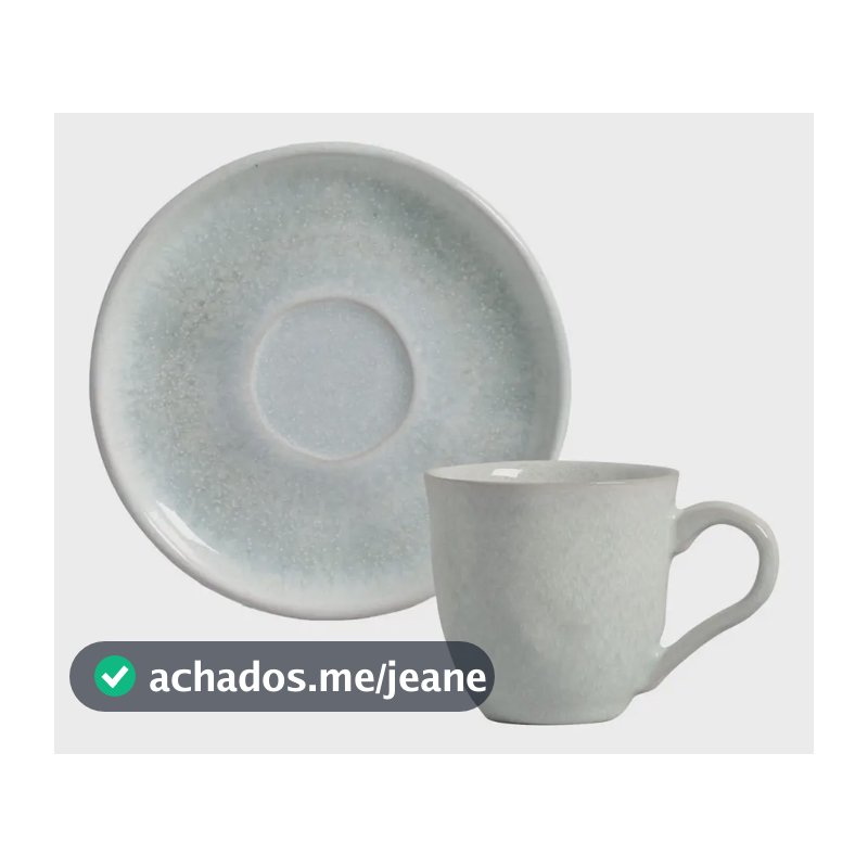 Jogo C/ 6 Xícaras De Café C/ 6 Pires Bio Pietra 120ml