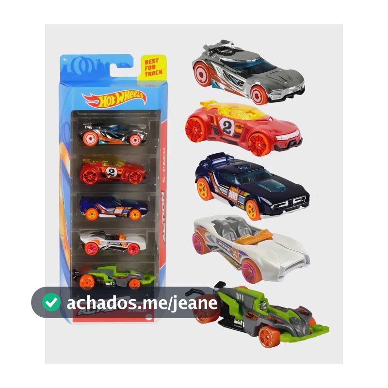 Conjunto 5 Carrinhos Hot Wheels - Mattel