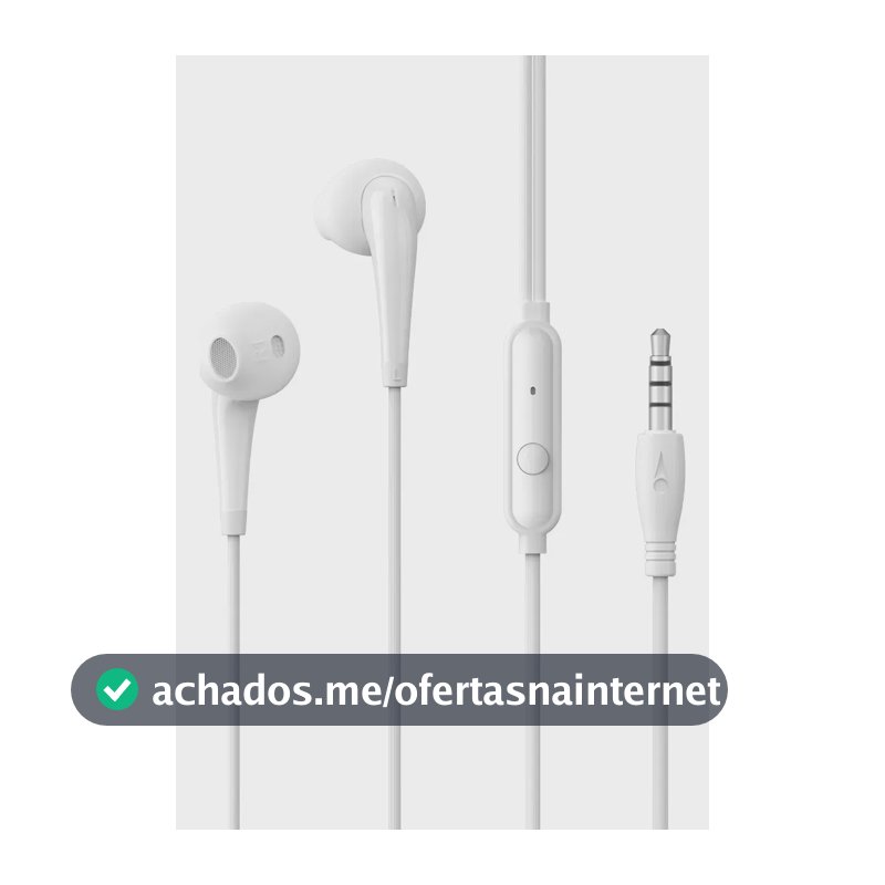 Fone de Ouvido Oraimo OEP-E21P Semi-intra-auricular com Fio, Microfone e Graves Profundos – Branco