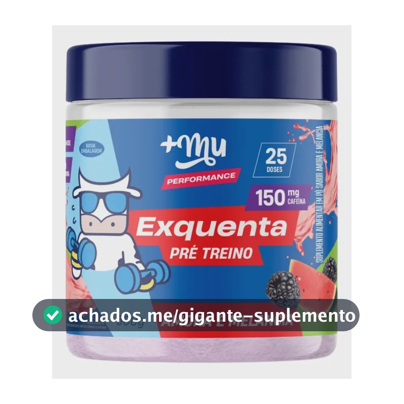 Suplemento em pó +Mu Performance Pré treino Exquenta sabor Amora E Melancia x 500g