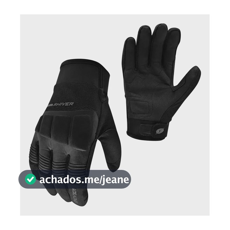 Luva Moto Shiver Rocket 2 Touch Screen Proteção P Ao Ggg Preto G