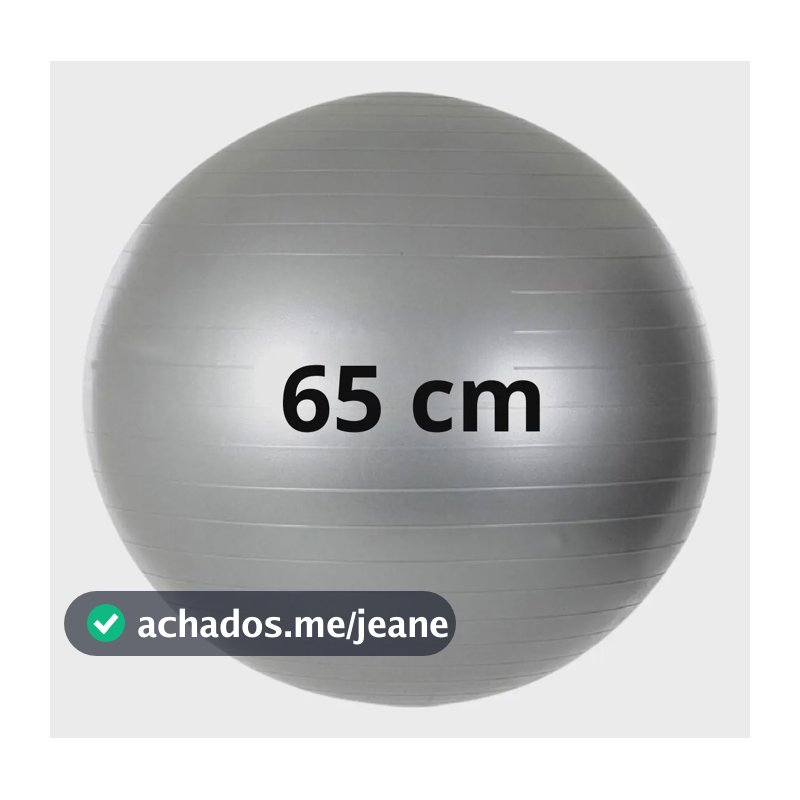 Bola Suiça Pilates Fisioterapia 65cm Yoga Gestante Funcional Cor Cinza
